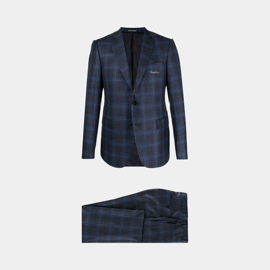 Italian Wool Suit with Customizable Logo
