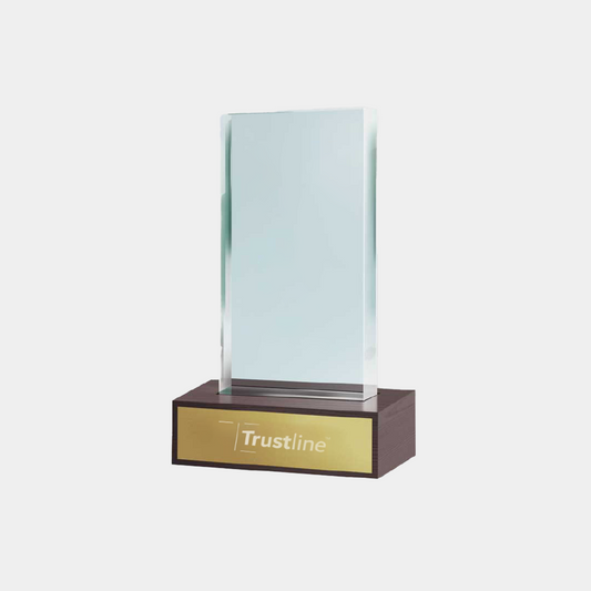 Engravable Crystal Plaque Award